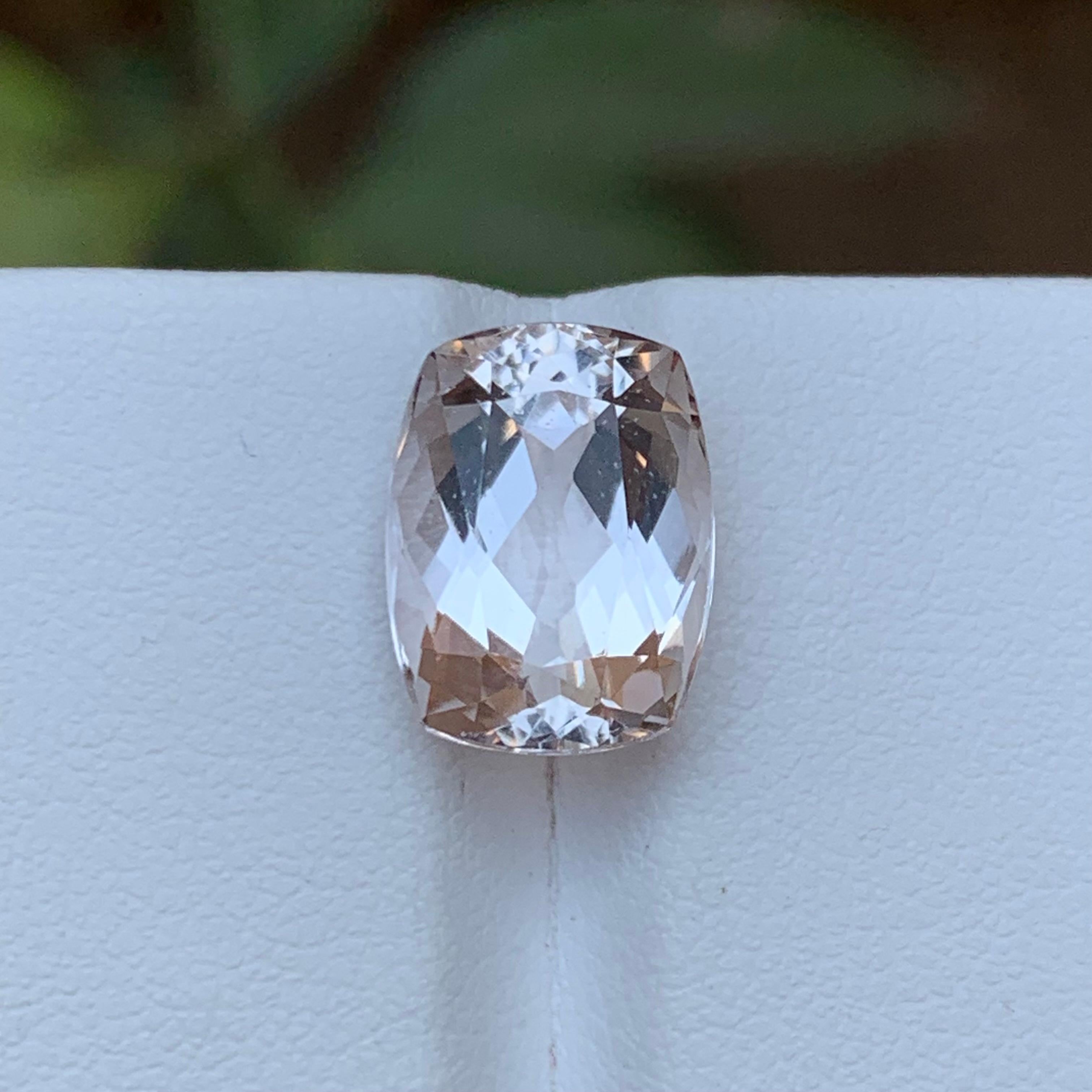Pastell Pfirsich rosa natürlichen Morganit Ring lose Edelstein 6,45 ct für Schmuck (Kissenschliff) im Angebot