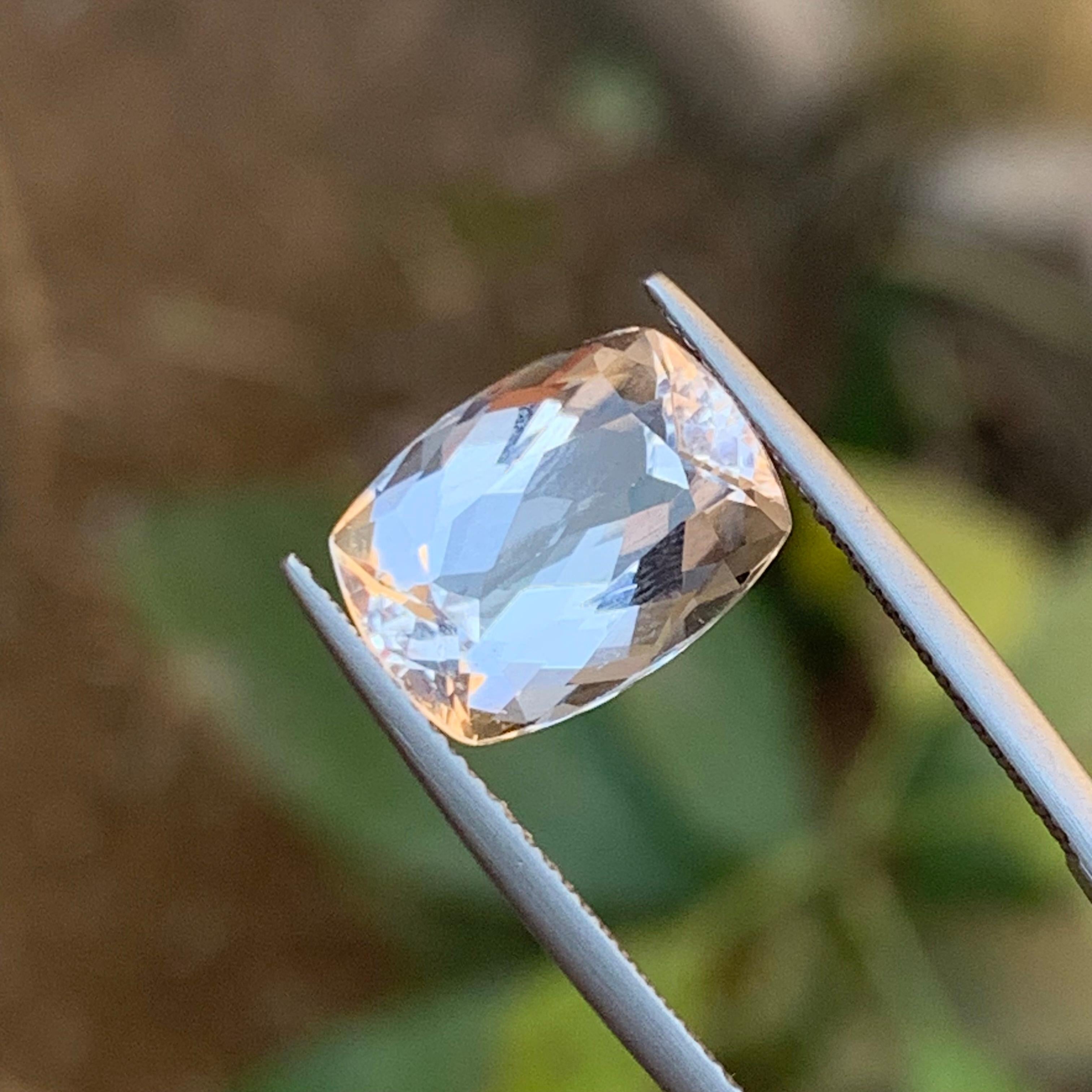 Pastell Pfirsich rosa natürlichen Morganit Ring lose Edelstein 6,45 ct für Schmuck im Zustand „Neu“ im Angebot in Peshawar, PK