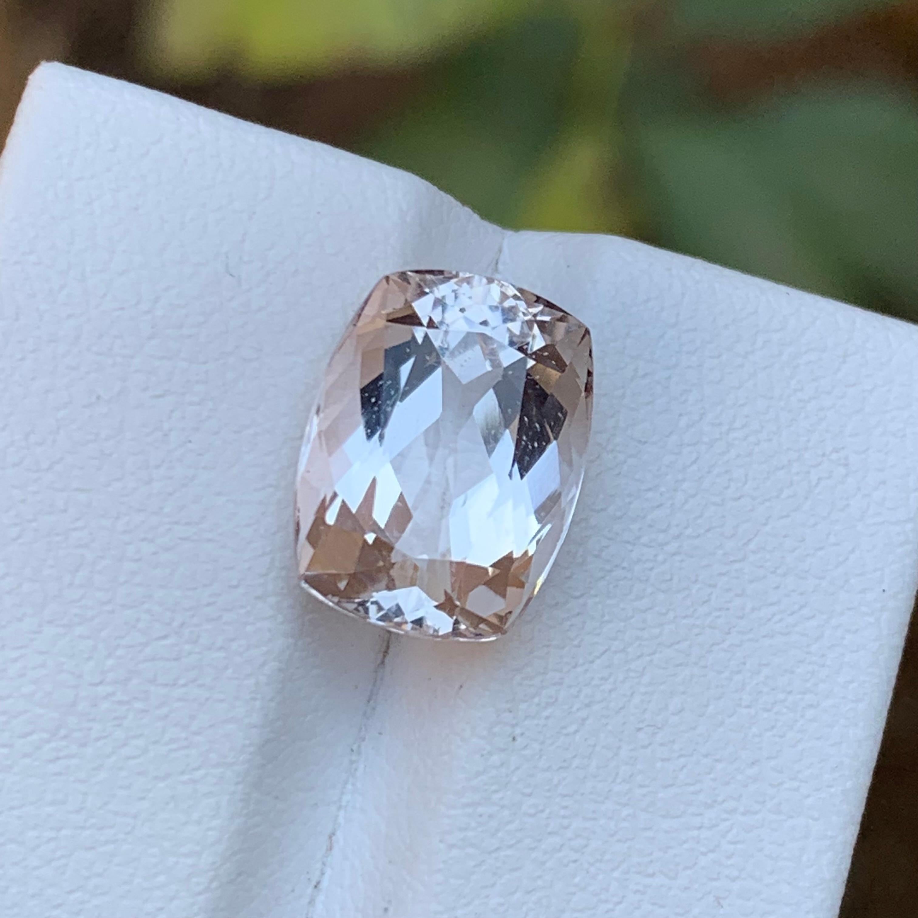 Pastell Pfirsich rosa natürlichen Morganit Ring lose Edelstein 6,45 ct für Schmuck im Angebot 1