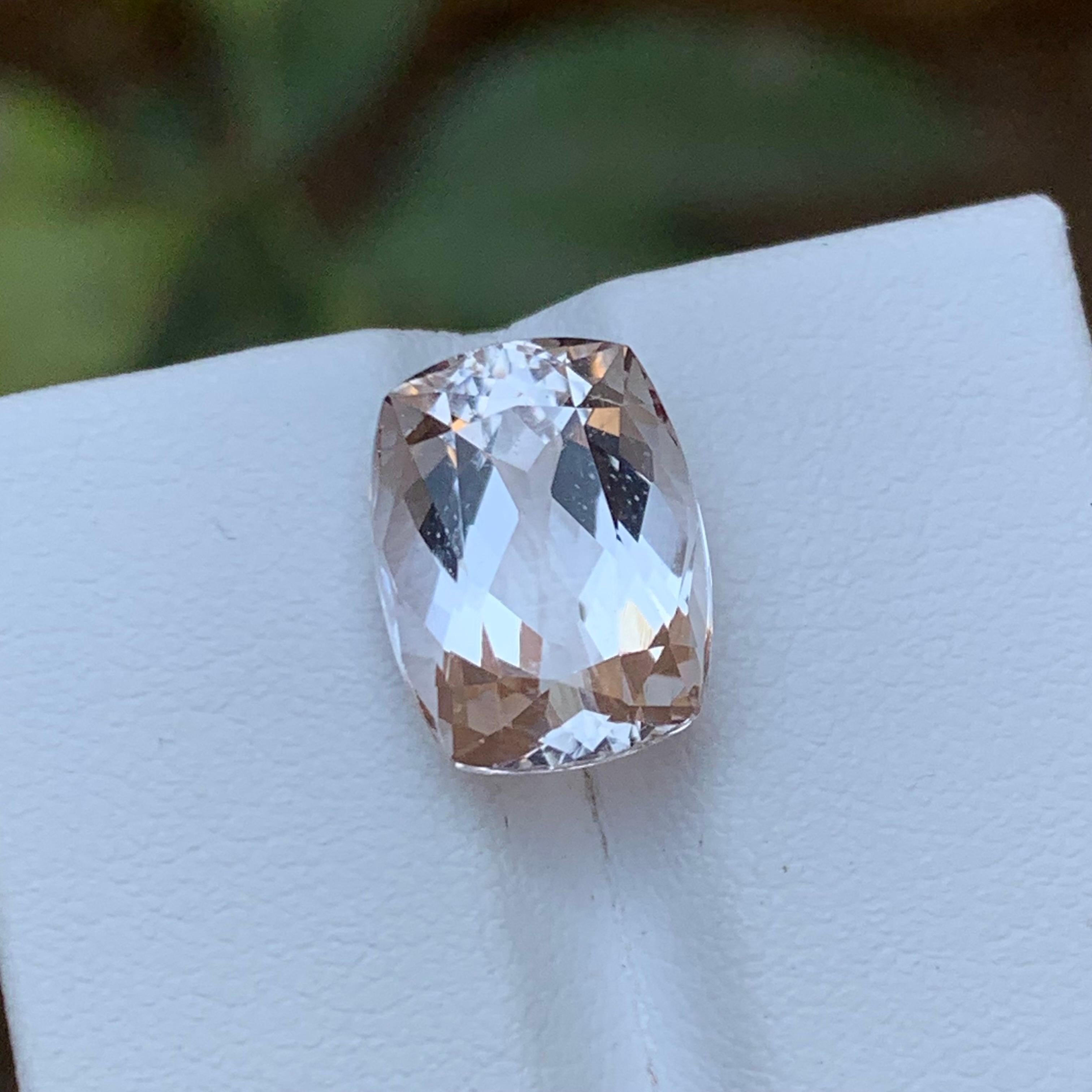Pastell Pfirsich rosa natürlichen Morganit Ring lose Edelstein 6,45 ct für Schmuck im Angebot 2