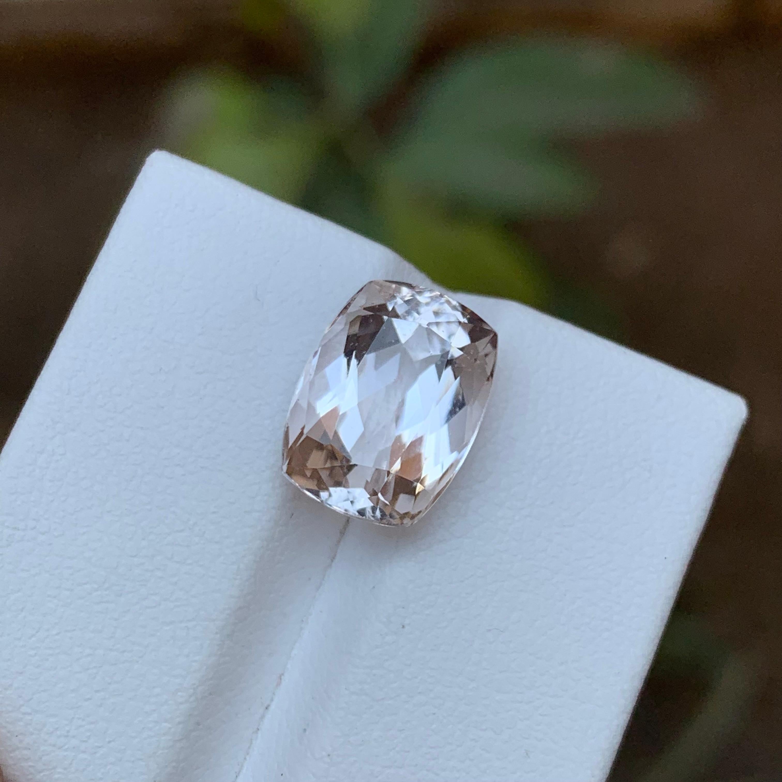 Pastell Pfirsich rosa natürlichen Morganit Ring lose Edelstein 6,45 ct für Schmuck im Angebot 3