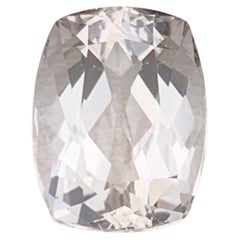 Pastel Peachy Pink Natural Morganite Ring Loose Gemstone 6.45 Ct for Jewelry