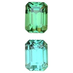 Vibrant Green & Seafoam Green Natural Tourmaline Loose Gemstones 3.90 Ct-Jewelry