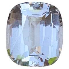 Pale Peachy Pink Hue Natural Morganite Ring Loose Gemstone 6.10 Ct Cushion Cut