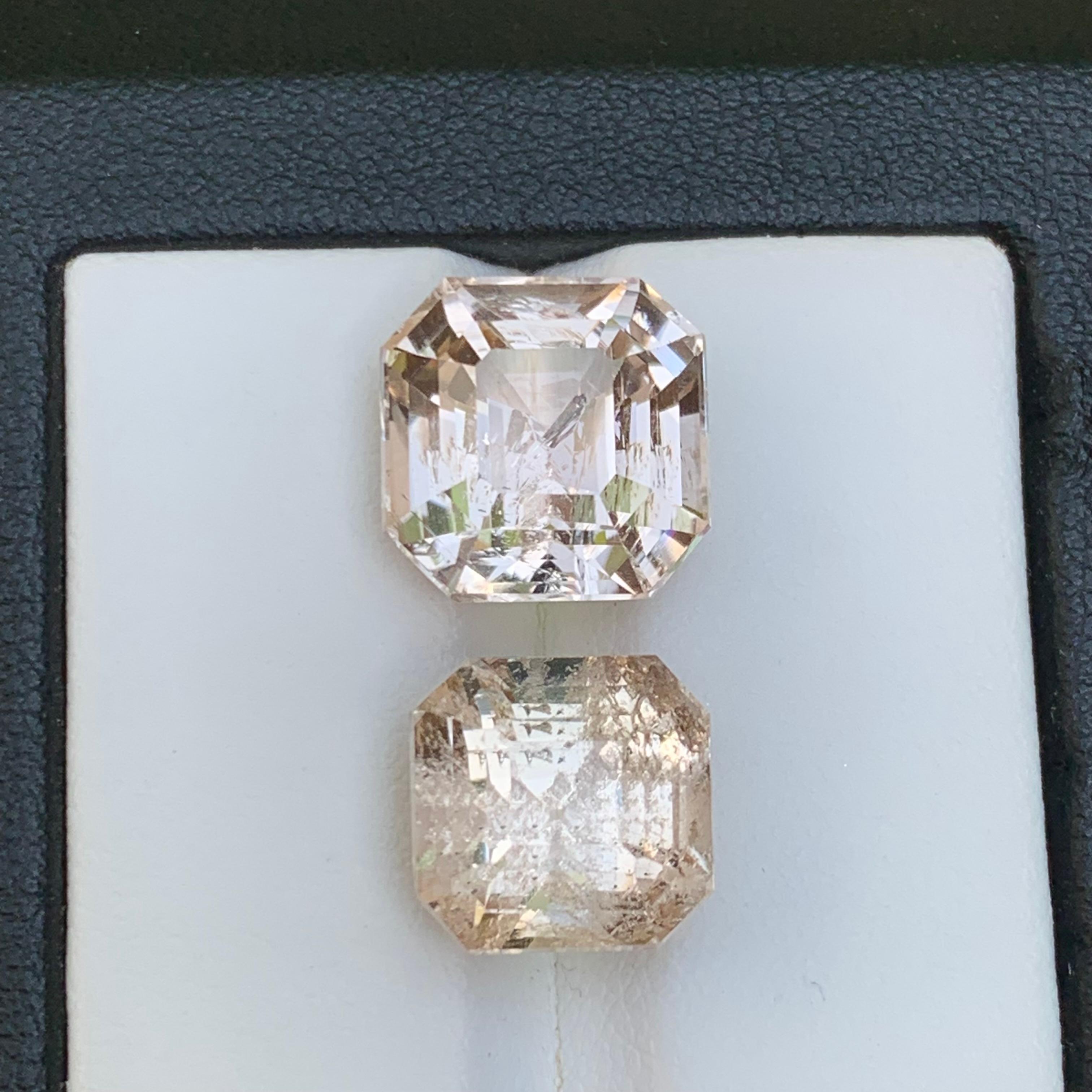 Taglio Asscher Anello di topazio naturale marrone chiaro con gemme sciolte 21,35 ct taglio Asscher - Gioielleria in vendita