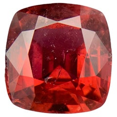 Pinkish Red Natural Rubellite Tourmaline Ring Loose Gemstone 11.15Ct Cushion Cut