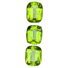 Set di gemme sciolte di peridoto naturale verde vivo da 8,80 carati con taglio a cuscino per gioielli