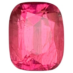 Anello di tormalina naturale rosa caldo, gemma sfusa da 2.00 carati con taglio a cuscino per gioielli