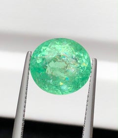 Tourmaline Paraíba verte naturelle, 7,89 carats, taille ovale, pierre précieuse en vrac pour bague
