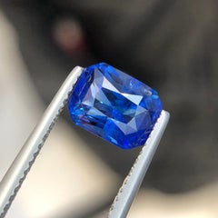 Pierre précieuse en vrac certifiée ICA, saphir bleu naturel de 2.45 carats, taille octogonale, pour bague