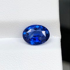 ICA Certified Natural Blue Sapphire 2.89 Carat Oval Cut Loose Gemstone for Ring
