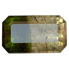 Natural Bicolor Tourmaline 5.33 Carat Emerald Cut Loose Gemstone for Ring
