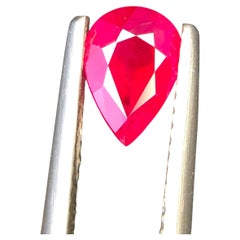 1.25 Carat ICA Certified Natural Red Ruby Pear Cut Loose Gemstone for Ring