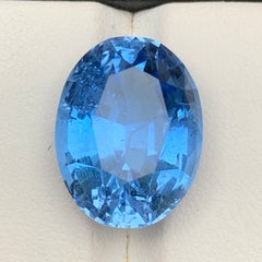 16.08 Ct Vivid Blue Natural Aquamarine Oval Cut Loose Gemstone for Ring, Pendant