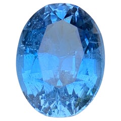 16.08 Ct Vivid Blue Natural Aquamarine Oval Cut Loose Gemstone for Ring, Pendant