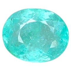 Tourmaline Paraiba naturelle bleu-vert néon, 1,95 carat, taille ovale, pierre précieuse en vrac