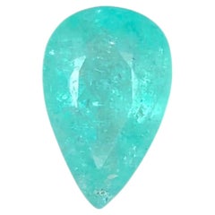 Neon Greenish Blue Natural Paraiba Tourmaline Pear Cut 1.85 Carat Loose Gemstone