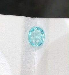 Turmalina Paraíba natural de color azul neón, 1,10 ct, talla ovalada, piedra suelta para anillo