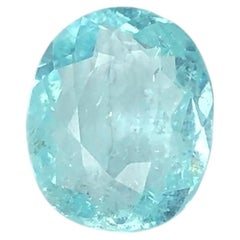 Turmalina Paraíba natural de color azul neón, 1,10 ct, talla ovalada, piedra suelta para anillo