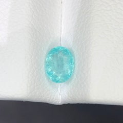 Greenish Blue Natural Paraiba Tourmaline 0.6 Ct Oval Cut Loose Gemstone for Ring