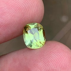 Natural Canary Yellow Tourmaline 2.31 Carat Cushion Cut Loose Gemstone for Ring