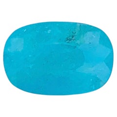Greenish Blue Natural Paraiba Tourmaline 3 Carat  Cushion Cut Loose Gemstone