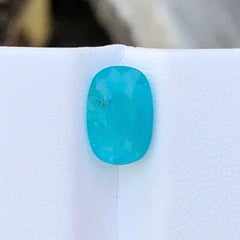 Greenish Blue Natural Paraiba Tourmaline 3 Carat  Cushion Cut Loose Gemstone