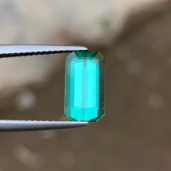Natural Lagoon Green Tourmaline 2.57 Carat Emerald Cut Loose Gemstone for Ring