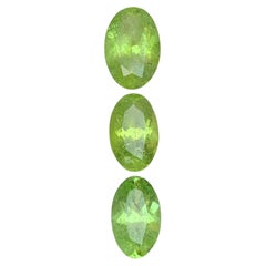 Lote de piedras preciosas sueltas de peridoto natural de color verde amarillento, de 6,30 quilates y talla ovalada
