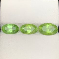 Lote de piedras preciosas sueltas de peridoto natural de color verde amarillento, de 6,30 quilates y talla ovalada
