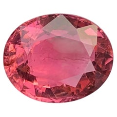 Pierre précieuse naturelle de tourmaline rose de 3,45 carats, taille ovale, à monter sur une bague ou un bijou