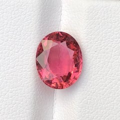 Pierre précieuse naturelle de tourmaline rose de 3,45 carats, taille ovale, à monter sur une bague ou un bijou