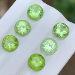Light Green Natural Peridot Pairs 8.80 Ct Round Cut Loose Gemstones for Jewelry