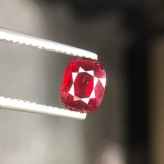Certified Pigeon Blood Natural Ruby 2.03 Ct Cushion Cut Loose Gemstone for Ring