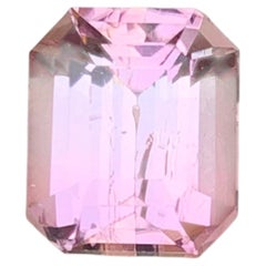 3.70 Carat Baby Pink Natural Tourmaline Emerald Cut Loose Gemstone for Ring