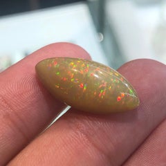 Natural Golden Brown Opal 11 Ct Marquis Shape Loose Gemstone with Play of Colors