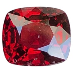Deep Red Natural Spinel 1.70 Carat Cushion Cut Loose Gemstone for Ring — Burma