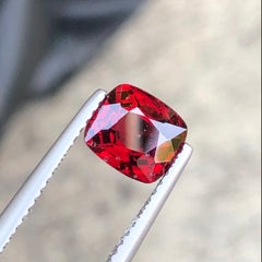 Deep Red Natural Spinel 1.70 Carat Cushion Cut Loose Gemstone for Ring — Burma