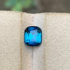 Ink Blue Natural Tourmaline 1.87 Carat Cushion Cut Loose Gemstone for Ring
