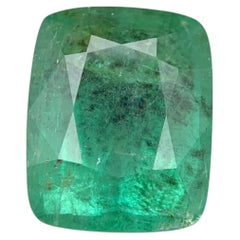 Pierre précieuse naturelle de 12,66 carats, émeraude verte, taille « coussin », à monter en bague ou en pendentif