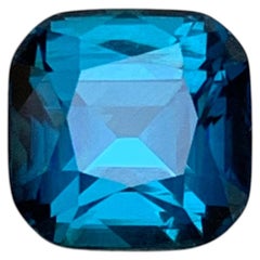 Ink Blue Natural Tourmaline 2.09 Carat Cushion Cut Loose Gemstone for Ring