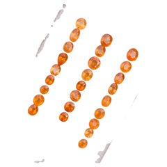 23.85 Ct Natural Fanta Orange Garnet Oval Cut Jewelry Size Loose Gemstone Parcel
