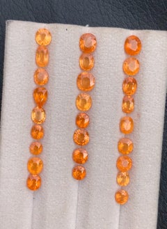 23.85 Ct Natural Fanta Orange Garnet Oval Cut Jewelry Size Loose Gemstone Parcel