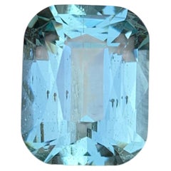 Light Blue Natural Aquamarine 7.57 Carat Cushion Cut Loose Gemstone for Ring