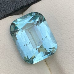 Light Blue Natural Aquamarine 7.57 Carat Cushion Cut Loose Gemstone for Ring
