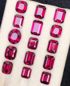 74.10 Ct  Deep Purplish Pink Natural Malaya Garnet Mix Cut Loose Gemstone Parcel