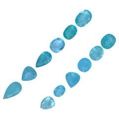 15.26 Ct Blue Green Natural Paraiba Tourmaline Oval Cut Loose Gemstones Parcel