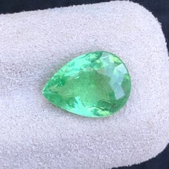 ICA Certified Natural Green Paraiba Tourmaline 2.99 Ct Pear Cut Loose Gemstone
