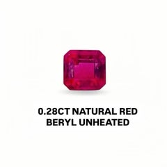 0.28 Ct GUILD Certificate Natural Red Beryl Emerald