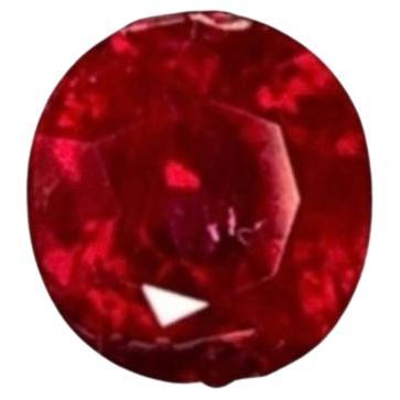 0.64 Ct GIA certificate Natural Unheated Burma Ruby Pigeon blood vivid Red color For Sale